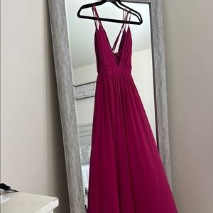 Elegant Magenta Evening Gown